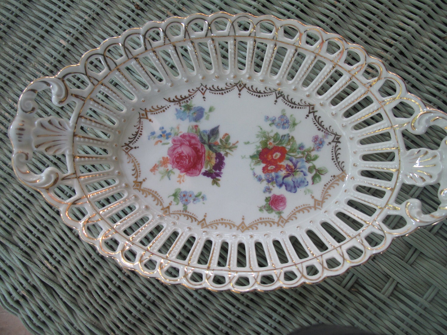 Dresden Flowers Oval Bowl