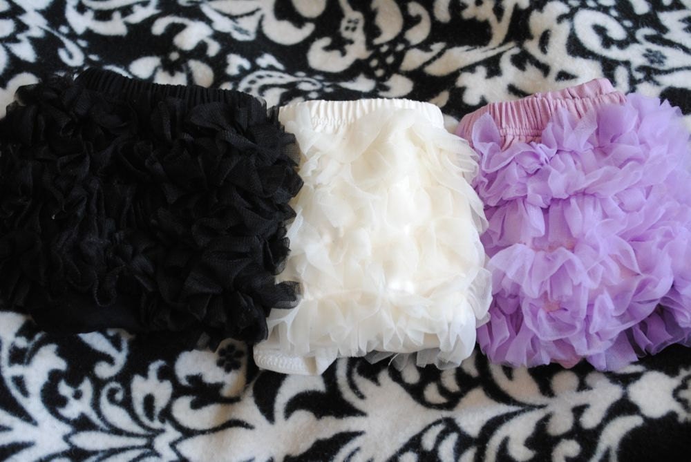 Ruffle Baby Bloomers - Chiffon Ruffle Bum - Great Photo Prop -
