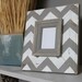 Mod Chevron Distressed Wood Picture Frame Black and White, To be featured on The Nate Berkus Show in May