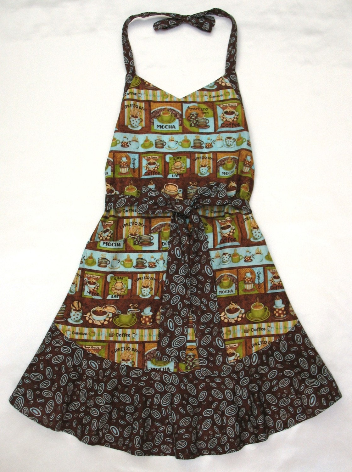 Apron Coffee Lover Gift Cute Retro Style Handmade Apron
