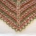 Knit Prayer Shawl Triangle Lace Wrap Hand Knitted Soft Rose Pink Mauve Beige Sage Green Natural Earth Tones
