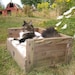 reserved Upcycled Country Pet Bed - Wooden Fruit Crate - Upcycled Shabby Chic - 2 dollars goes to carescatshelter