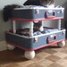 Lovable Luggage Pet Bunk Bed - Upcycled Suitcases, Reclaimed Softballs - 2 dollars goes to TLC CAT RESCUE