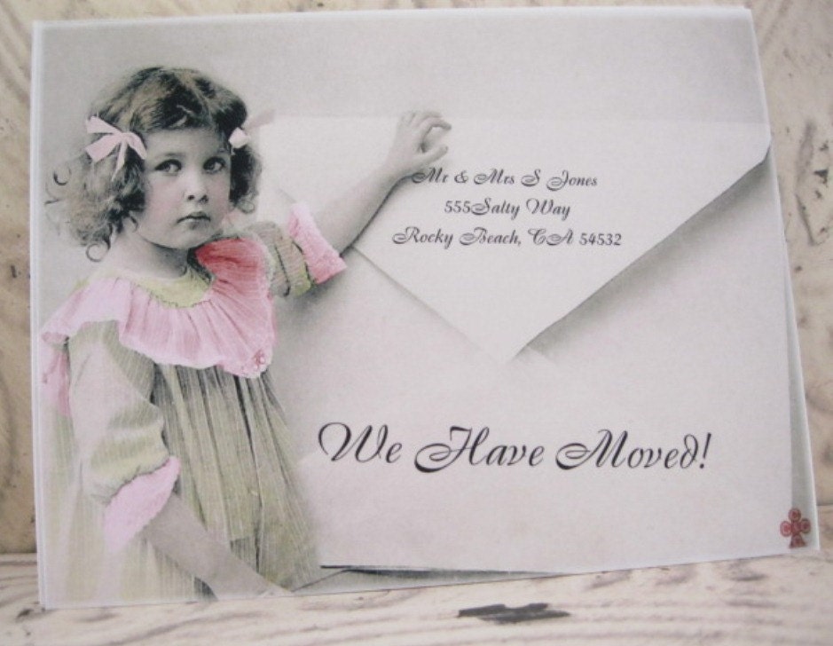 New Address Announcements - We Have Moved - Personalized - 12 Flat Announcement Cards