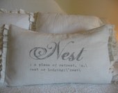 The Gabriella Nest double ruffle pillow