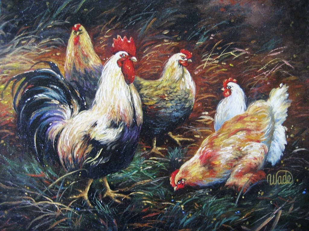 Chickens Roosters
