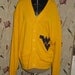 Vintage West Virginia   Mountaineers  University old school   boyfriend school cardigan sweater size..XL