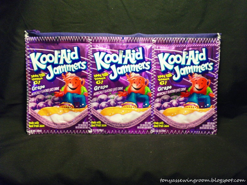 Kool-Aid Juice Pouch PURPLE Zippered Pencil Case