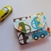 The ORIGINAL Car Wallet with POCKET (holds 2) ... Kid Cars ... available in other fabrics