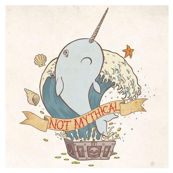 Not Mythical - Narwhal 8.5 x 8.5 Print