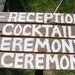 4 Wooden Wedding Signs with Stakes " Hand Painted Directional Vintage Wood You Rustic