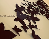Float Like A Butterfly 3D Wall Decor / Art Installation / Guest Book Alternative Paper Butterfly Pack 100 Il_170x135