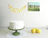 Vintage Lemonade Party Fabric Cake Bunting Decoration
