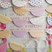 Day Light Sewn Paper Scallops Bunting Garland Decoration