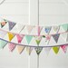 Mint Pink Gâteau Mini Vintage Circus Fabric Bunting, Garland, Banner, Pennant Decoration 9 Feet