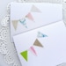 24 Vintage Fabric Flag Embellished Note Card Set Blank Wedding Thank You Invitation Cards