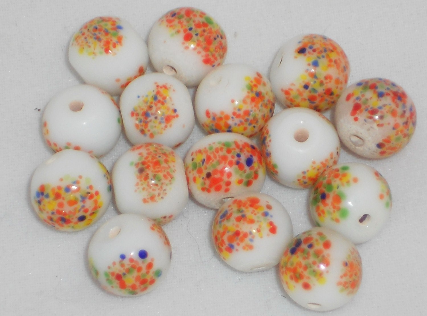 Vintage glass beads millefiori Shabby Jewelry Making