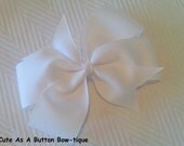 Large White Pinwheel Bow
