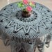 Crochet Doily Mini Tablecloth in Grey