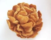 Felt flower brooch -  Brown Carmel Peony Autumn fall under 25