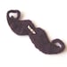Felt brooch moustache  dark brown