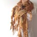 Nuno felted scarf Yellow Savanna shibori autumn fall