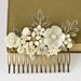 Silver Bridal Hair Comb - Vintage Shabby Chic Wedding Bridal Hair Accessories, Floral Hair Piece, Old Hollywood, Something Old, Collage
