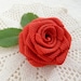 Ribbon Flowers Tutorial Classic Rose - 1 or 2 colors, fabric & ribbon Instructions - PDF - flower accessory roses pattern