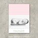 baby girl birth announcement - "Sweet Pea Stripes"