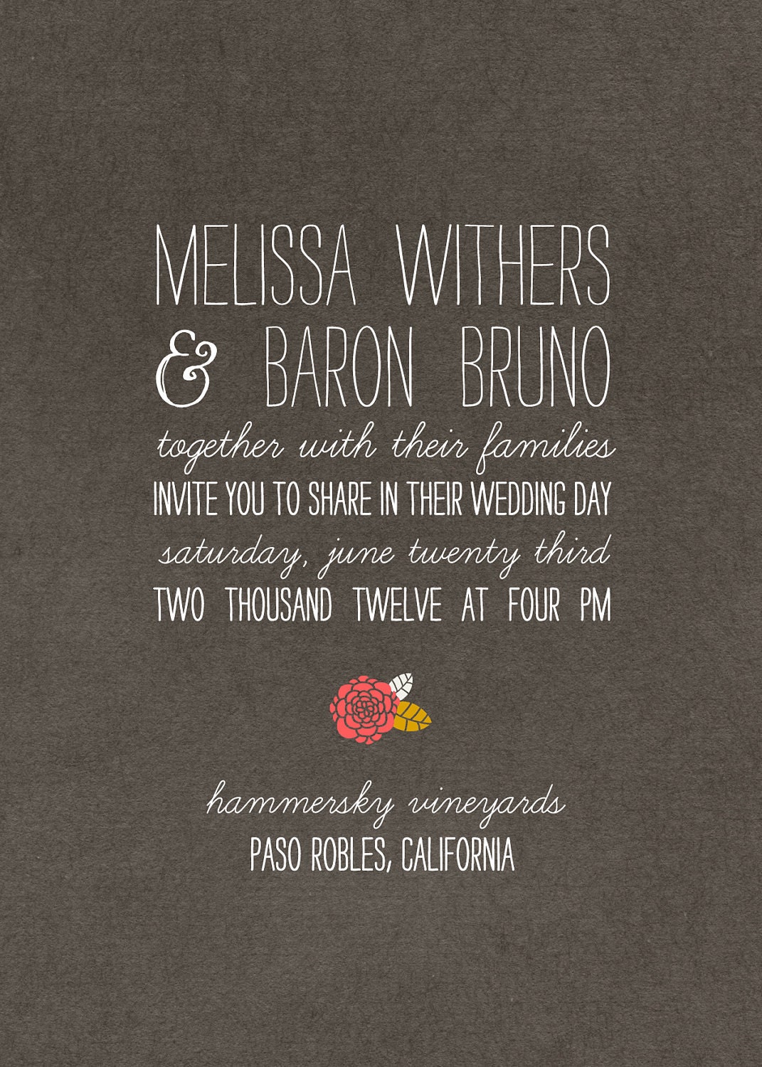 rustic wedding invitation - "Country Chic"