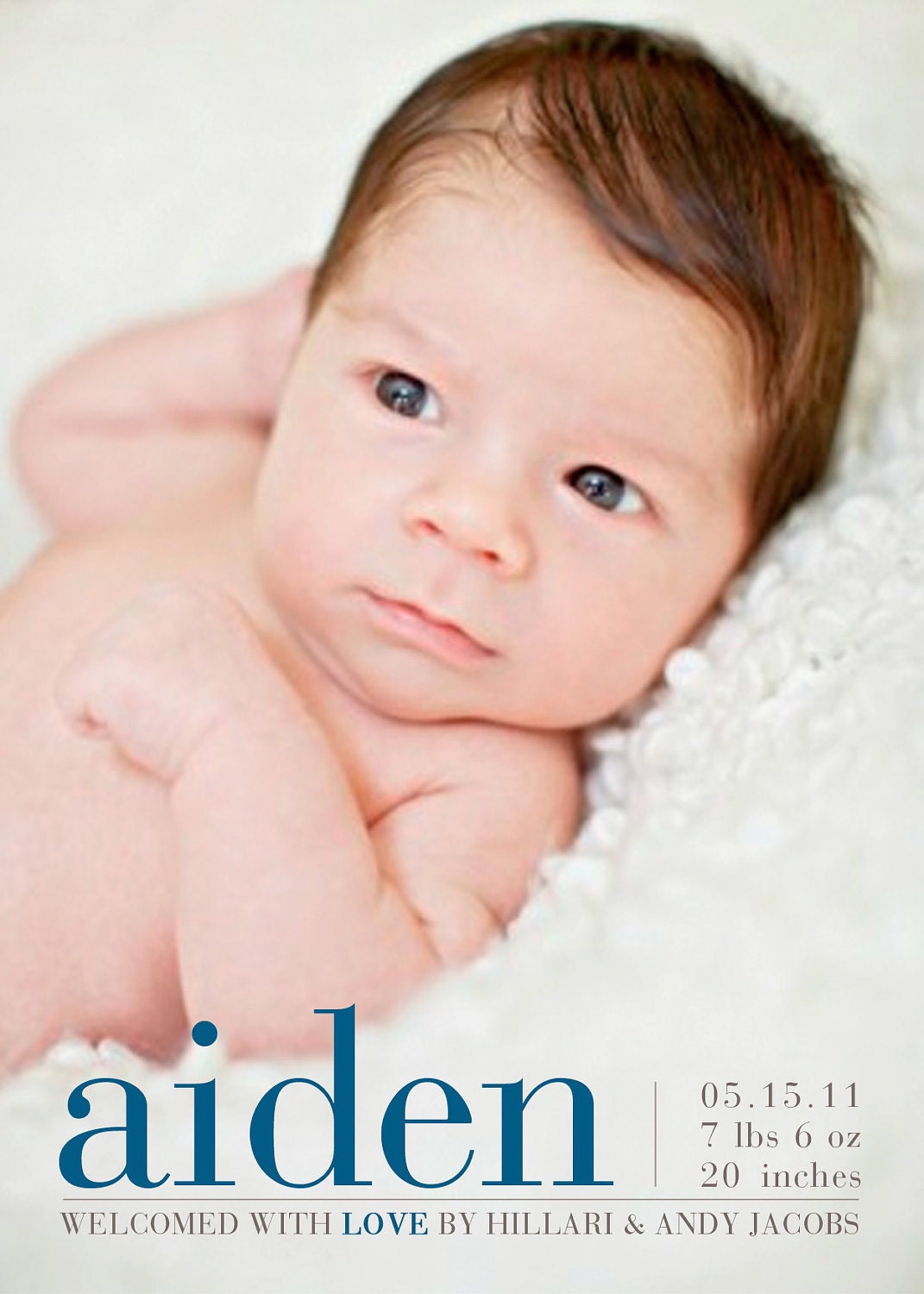baby girl birth announcement photo card - "Pretty Perfect"