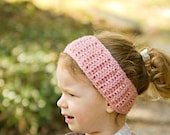 PDF Crochet Pattern - Headband Earwarmer with Roses Toddler and Child