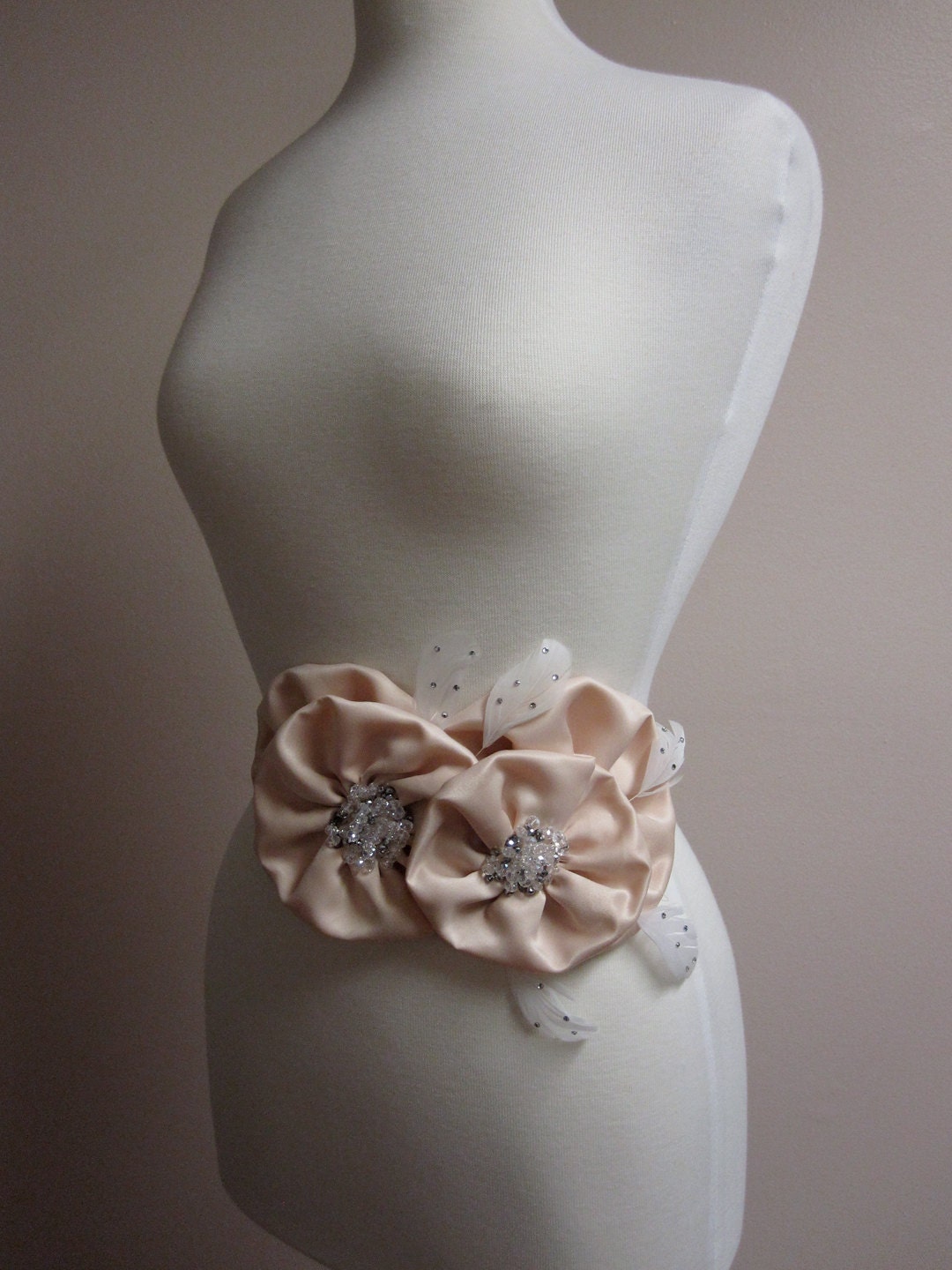 Satin Flower Bridal Brooch