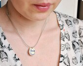 Lucky owl necklace cold porcelain clay