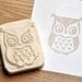 Tiny owl hand carved rubber stamp. Handmade rubber stamp. Rubber stamp
