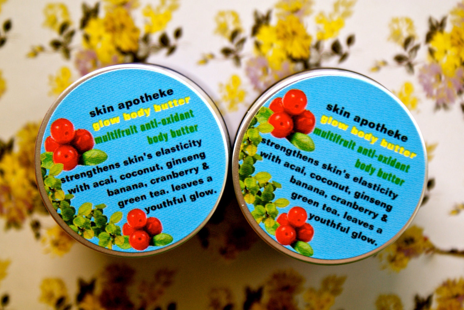 Organic Whipped Heavenly Glow Body Butter with Acai, Coconut, Ginseng, Cranberry, Orange, Mango Butter and Green Tea By Skin Apotheke