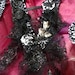 RESERVED For Jen ONLY Black and Silver Lace Beaded Fabric Necklace by mystic2awesome