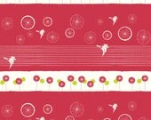 Birch AVALON by jaycyn - Take Flight Cherry- Organic Cotton Fabric - low shipping