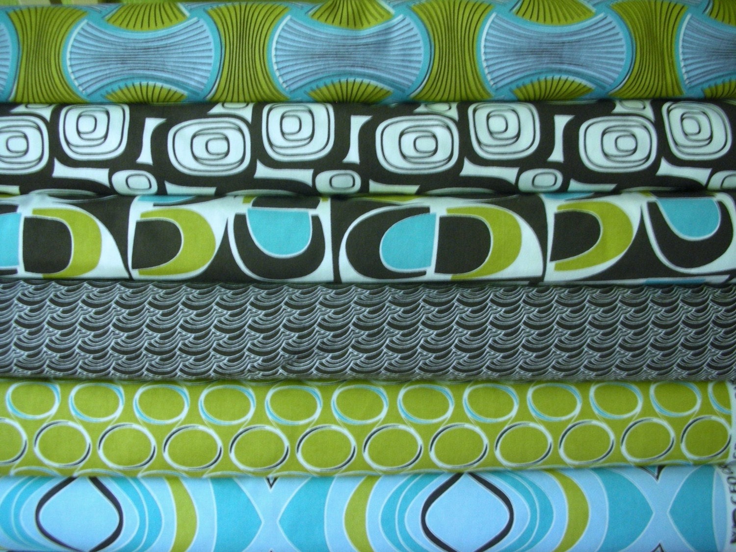 SALE Daisy Janie- Geo Grand organic cotton fabric FAT QUARTER - Low Shipping -You Choose The Pattern