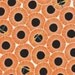 SALE Cloud9 -Across The Pond- Aster PUMPKIN organic cotton fabric - low shipping