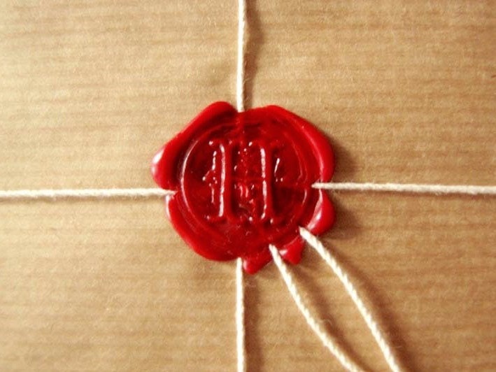 Alphabet Initial Seal Stamp with Red Candle Wax Set ( you can choose one of 26 letters)