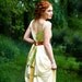 Empire waist wedding gown with cap sleeves, contrast ribbons, "Allison" Bridal Gown, romantic full skirts, draped silk, ruched, wrap style