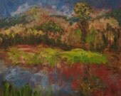 Sonoma County Landscape  Original Oil Painting  8 x 8