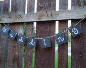 Chalkboard Bunting Garland Shabby Chic Wedding