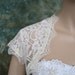Ivory cap sleeve lace bridal shrug bolero jacket