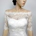 Off-Shoulder Alencon Lace bolero jacket Bridal Bolero Wedding jacket wedding bolero bridal shrug bridal jacket