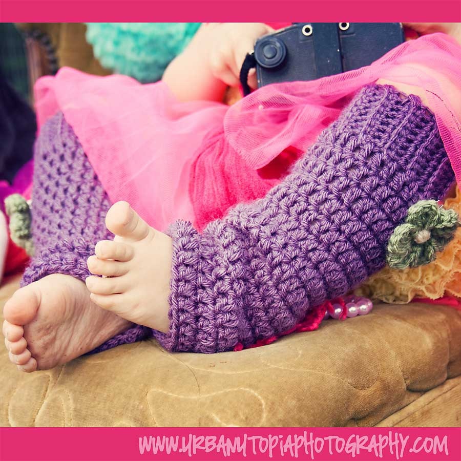 Custom Handmade Crochet Leg Warmers Girls Size 4 to 6