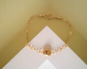 Gold Initial Bracelet, Personalized Jewelry, Gifts Under 20, Layering Bracelet, Best Friend Birthday
