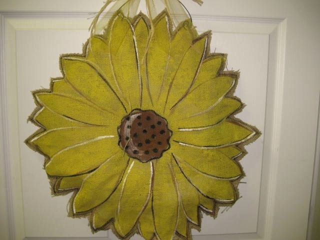 Burlap Sunflower