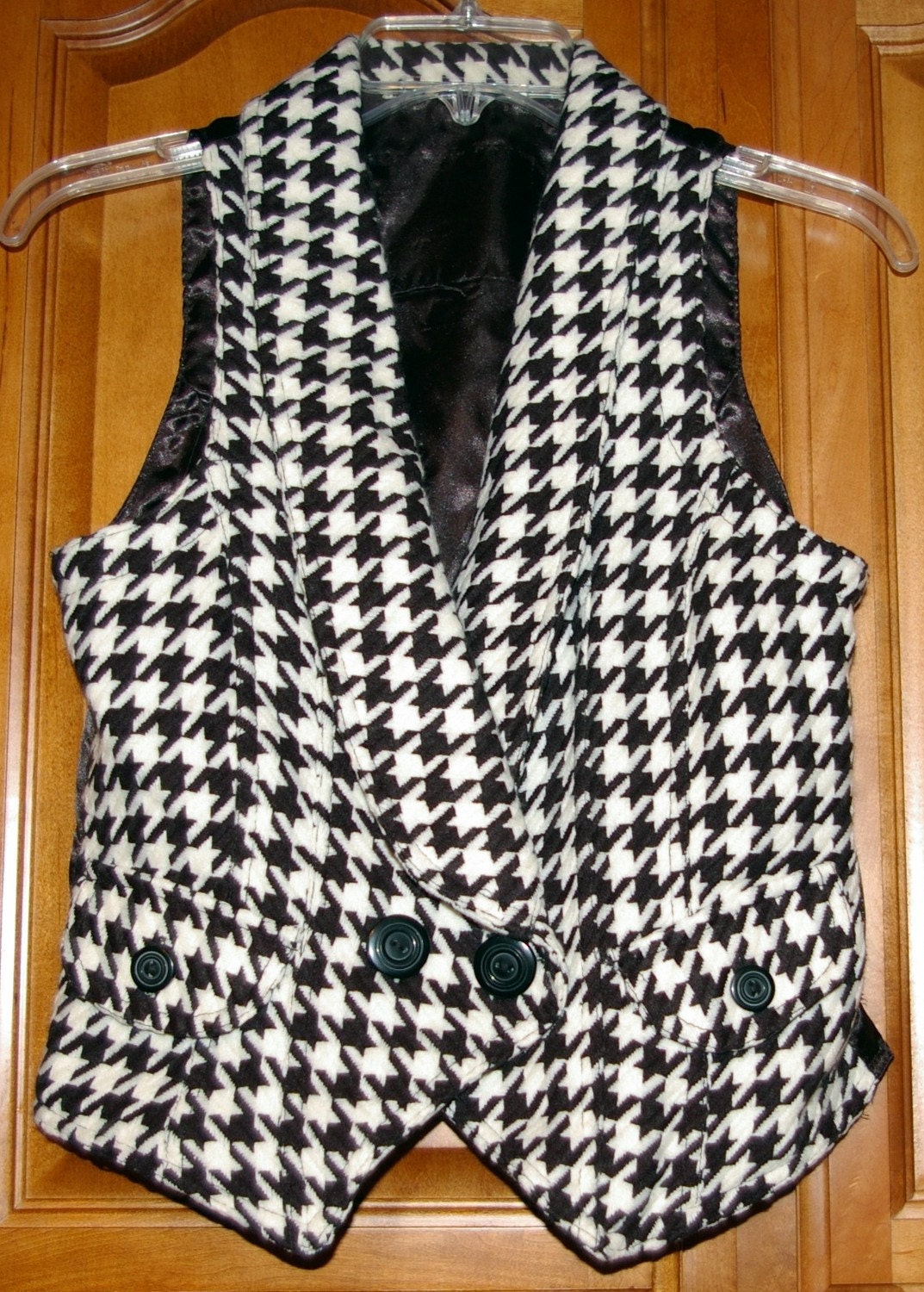 Black And White Pattern Vest | black and white vest houndstooth pattern size by bettysworld4u Black And White Pattern Vest | black and white vest houndstooth pattern size by bettysworld4u